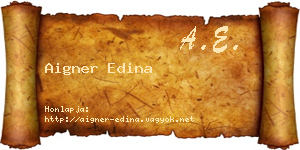 Aigner Edina névjegykártya